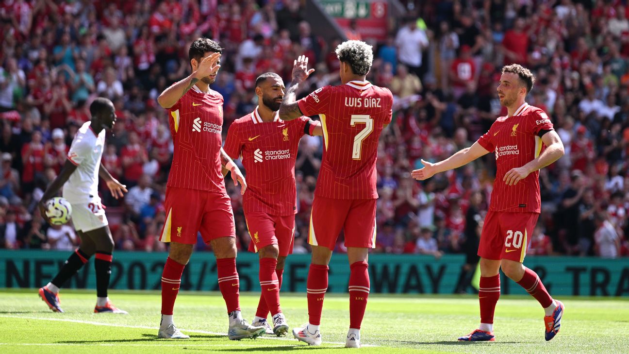 Watch VIDEO Liverpool 4-1 Sevilla 2024.08.11 All Goals Highlights, Friendly Match, Giao Hữu Friendly Match, Video highlights Liverpool 4-1 Sevilla, Clip Liverpool 4-1 Sevilla all goals highlights, See live result Liverpool 4-1 Sevilla, Liverpool Full Goals Highlight, Sevilla Full Goals Highlight