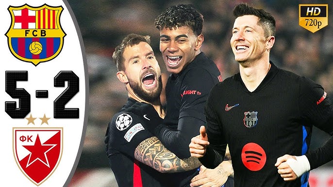 WATCH VIDEO Highlights Crvena zvezda 2-5 Barcelona 2024.11.06 All Goals, Video highlights Crvena zvezda 2-5 Barcelona, Clip Crvena zvezda 2-5 Barcelona all goals highlights, See live result Crvena zvezda 2-5 Barcelona, Clip bàn thắng Crvena zvezda 2-5 Barcelona, Video kết quả Crvena zvezda 2-5 Barcelona, Crvena Zvezda Full Goals Highlight, Barcelona Full Goals Highlight, Clip kết quả bóng đá Cúp C1 Châu Âu hôm nay, UEFA Champions League Full Goals Highlights, Champions League Full Goals Highlight