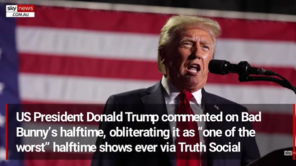 Trump Super Bowl halftime show, Bad Bunny Super Bowl LX, Trump criticizes Bad Bunny, Super Bowl LX controversy, Bad Bunny halftime show, Trump Truth Social post, Super Bowl halftime drama, Bad Bunny performance criticism, Super Bowl political reaction, Bad Bunny Puerto Rico performance, Levi’s Stadium halftime show, Super Bowl entertainment news, ACB News video, US news today, Video news hot, New York news video, US today news, News Post, Hot news today on the world, NYNews, NY Post news, Latest today news video, Post news hot today, Shock news today, NY News Video, NYNews Post, Hot news today, News hot today, Today news Video, Entertainment news today