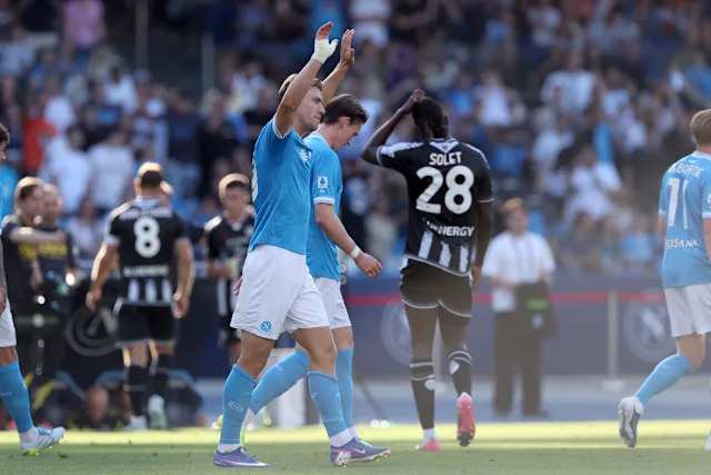 Watch Napoli 1-0 Udinese highlights from the Serie A Highlights played on 24 May 2026. The video above features the goals and key moments from Napoli vs Udinese, allowing fans to relive the action from this match. WATCH Napoli 1-0 Udinese Full Highlights 2026.05.24, Serie A Highlight, Serie A Full Goals Highlight, Video Napoli vs Udinese all goals & highlights, Napoli Full Goals Highlight, Udinese Full Goals Highlight, Latest Football Full Highlights, Latest Football Highlights, Kết quả bóng đá hôm nay 2026-05-24, Result Football Today 2026-05-24, Football Full Goals Highlight, Football Full Highlight