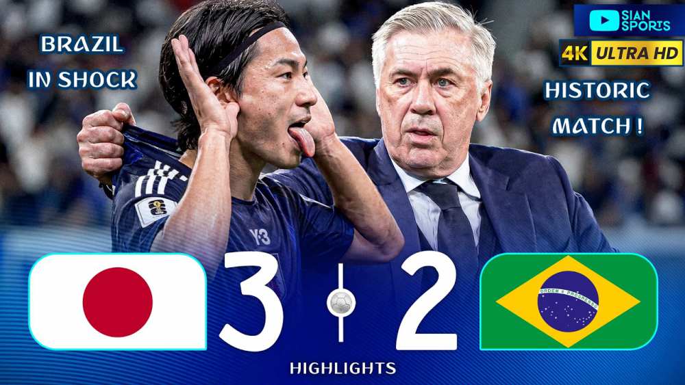 Japan Shock Brazil in an Unforgettable Historic Comebac, Japan vs Brazil Full Extended Highlights, FULL MATCH Japan vs Brazil Full HD, The Night Japan Stunned Ancelotti's Brazil, One of the Greatest Comebacks in Japanese Football History, Video Brazil vs Japan all goals & Highlights, Brazil Full Goals Highlight, Japan Full Goals Highlight, Latest Football Full Highlights, Latest Football Highlights, Football Full Highlight, Football Full Goals Highlight