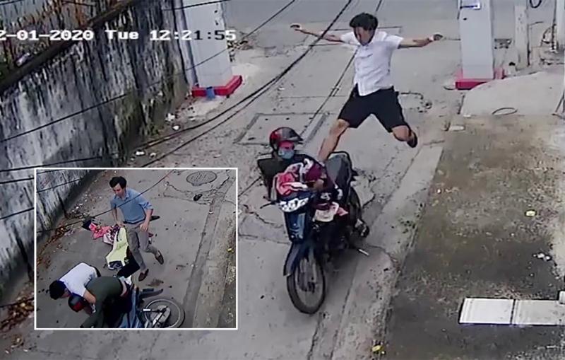 Clip tên trộm đồ lót biến thái, Clip chủ nhà tung cước hạ gục tên trộm đồ lót biến thái