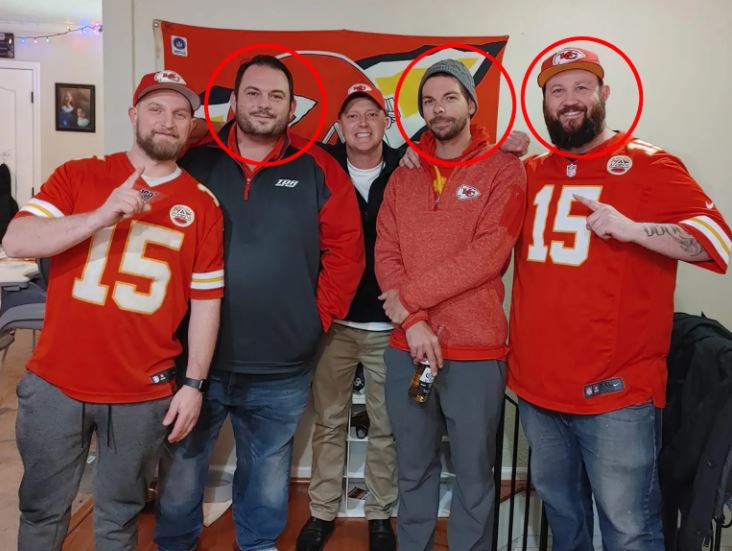 Latest information on the case of 3 Kansas City Chiefs fans freezing to death, VIDEO Mystery over fifth friend at Chiefs gathering where three were found frozen to death in backyard, 3 Kansas City Chiefs fans froze to death, Video latest 3 Kansas City Chiefs fans froze to death, Video 3 Kansas City Chiefs fans, Clip 3 Kansas City Chiefs fans, Kansas City Chiefs, David Harrington, Ricky Johnson, Clayton McGeeney, Jordan Willis Kansas City